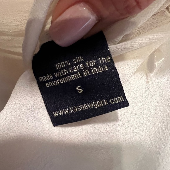 Kas Design sheer smocking peasant blouse - Picture 3 of 8